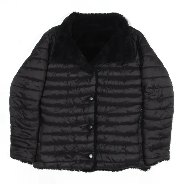 Reversible Insulated Puffer Jacket Black Girls XL