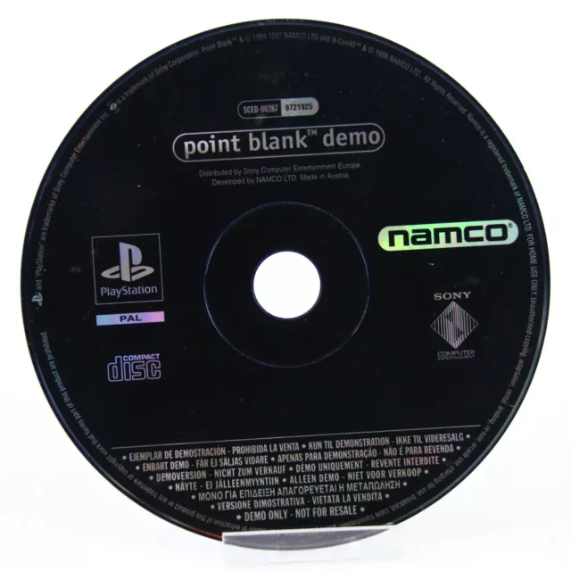 PS1 Playstation 1 PAL Point Blank Demo Promo Gut nur CD