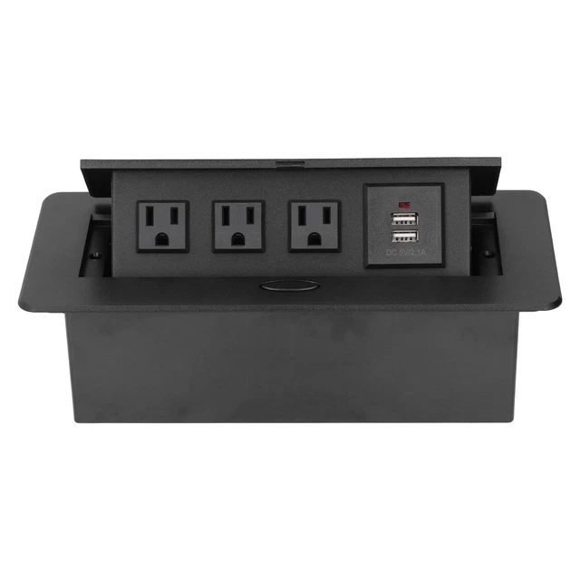 DESKTOP SOCKET EMBEDDED Power Outlet With Dual USB Port For Charging