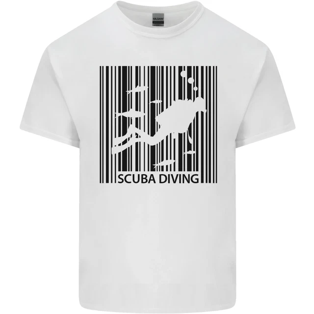 Scuba Barcode Diving Diver Dive Funny Mens Cotton T-Shirt Tee Top