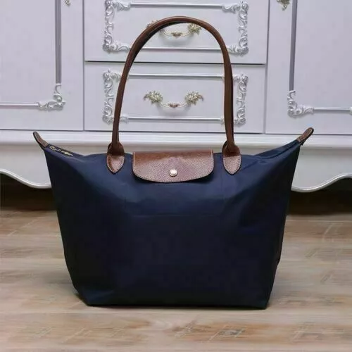 Brand New Longchamp Le Pliage Tote Bag 1899 Nylon Navy Blue Handbag Size Large L