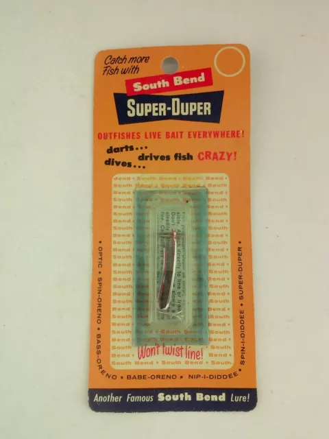 Vintage SOUTH BEND SUPER DUPER 506 CH Metal Fishing Lure. Weight 1/4 oz.