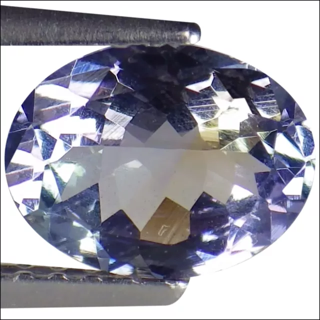 1.08 Ct A Natural D Block Tanzanite Light Green Violet Color Oval Cut