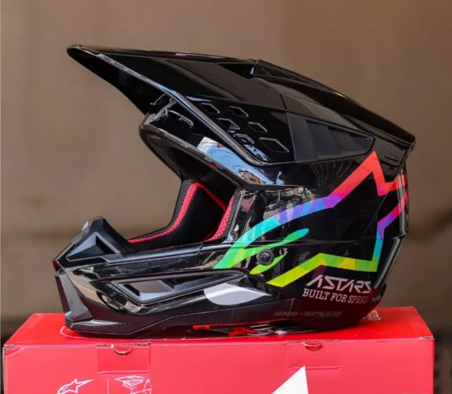 casque motocross Alpinestars SM5 homologué route multicolore neuf avec étiquette