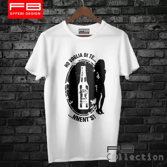 T-Shirt TENNETS Birra Beer Alcool Sexy Hot Donna Ho Voglia di Te Idea Regalo