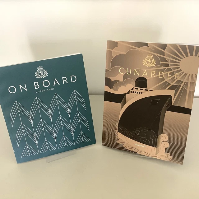  CUNARD QUEEN ANNE Maiden Voyage May 2024 On Board Brochure & Cunarder Bildidee 