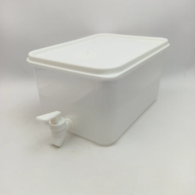Distributeur Boissons Eau Frigo Avec Robinet - Réservoir 4L Transparent Pour Jus, Eau, Lait Ou Bière