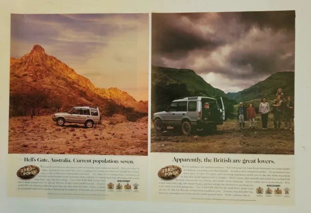 LOT 2 Print Ad 1996 Land Rover Discovery Hells Gate Australia British Great Love