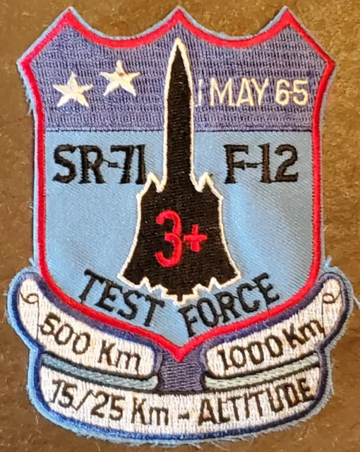 Lockheed Martin® SR-71 F-12 Test Force, 1 May 1965, 4 inch, Sew On, Official VTG