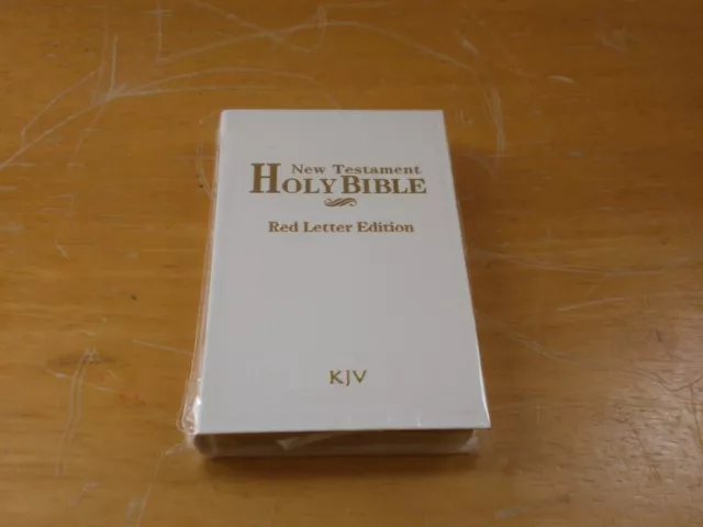 White New Testament Holy Bible KJV-Red Letter Edition-pocketsize-new and sealed