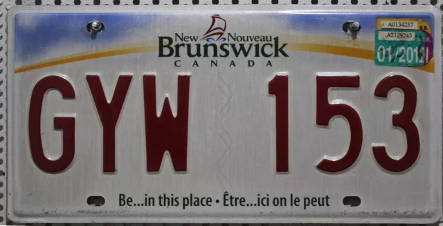 Kanada Nummernschild Auto Kennzeichen NEW BRUNSWICK License Plate Canada GYW 153