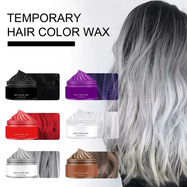 Unisex Colorful Hair Color Wax Disposable Natural Hair Color Pomade Dye Instant