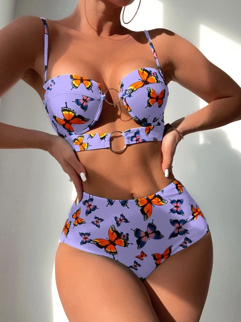 Bikini Laura Urbinati 3 Anneaux - Taille 36 - Saumon - Haut Triangle & Bas Brésilien