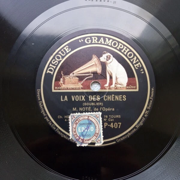 Jean Note JEAN NOTÉ LA Voix des Chênes 78 Tours RPM Gramophone P-407 EUR 5,00 ...