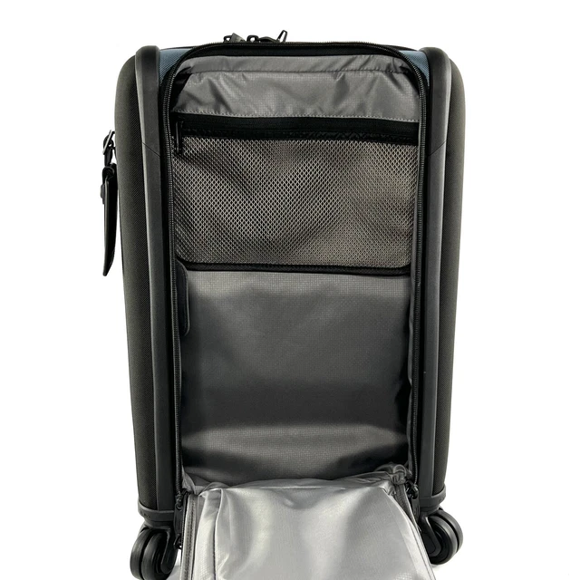 TUMI Alpha 3 International Dual Access Carry On 4 Wheel Expandable Storm Blue 11