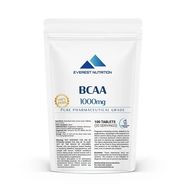 L-Leucine En Poudre - BCAA Qualité Pharmaceutique - Anticatabolique Pour Musculation Et Fitness - Everest Nutrition - Fabriqué En Pologne