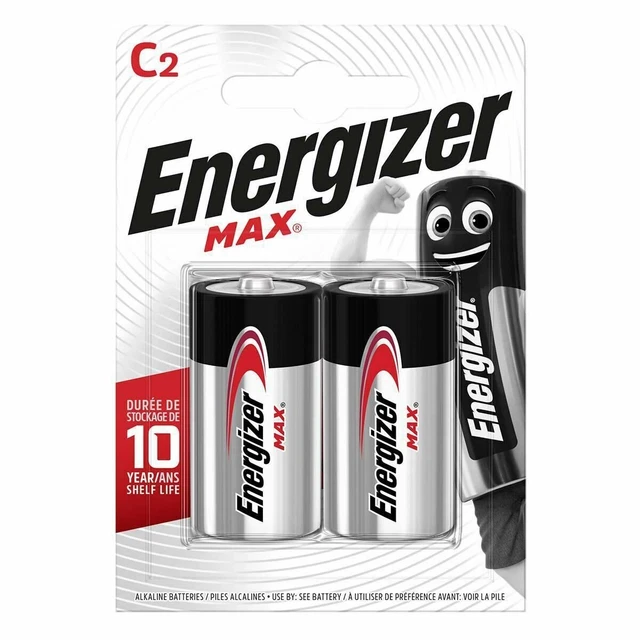 24 Energizer C LR14 Max Power Alkaline Battery 1.5V 10-year shelf life  12 Packs