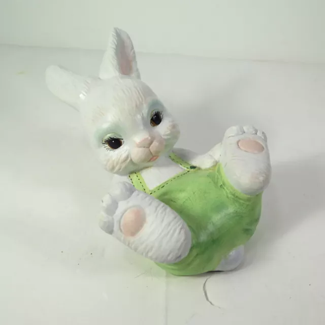 Vintage Hobbyist Piece Pottery Bunny Rabbit Figurine Spring Easter 1988 MJG 4" T