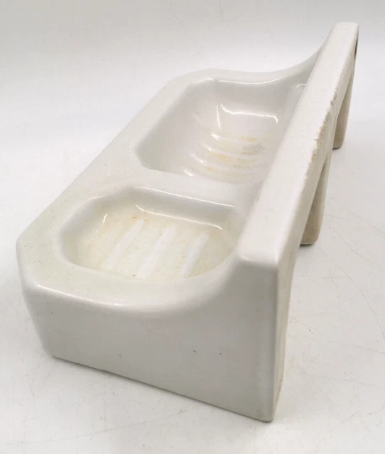 ANCIEN PRESENTOIR SALLE Bain Porte Savon Porcelaine Kaolithine Faience