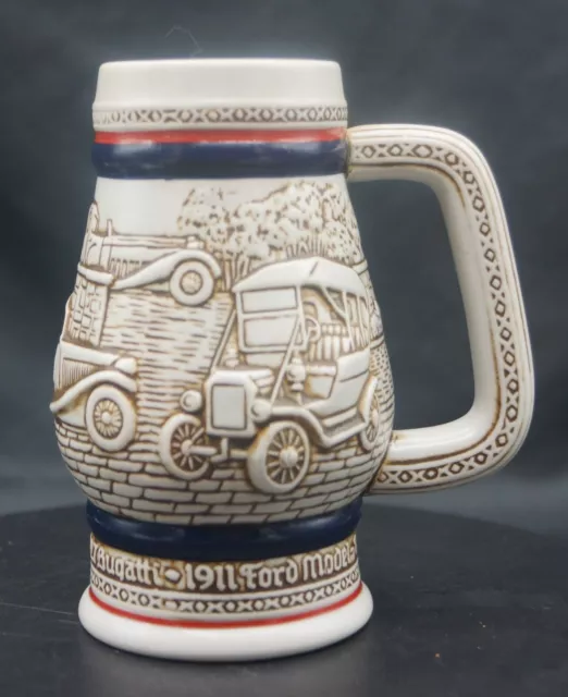 1982 Avon Classic Cars Miniature Ceramic Beer Stein Handcrafted in Brazil