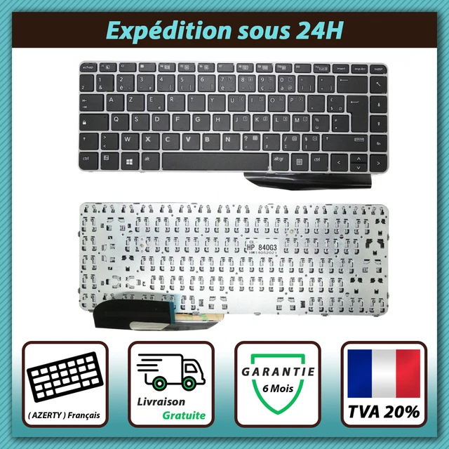 Clavier AZERTY Neuf Pour HP EliteBook 745 G6 - Noir, Générique, Fabriqué En France