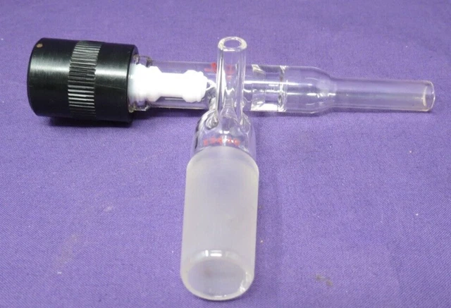 Reliance Glass Vacuum Adapter Hose Connection 24/40 Joint Threaded