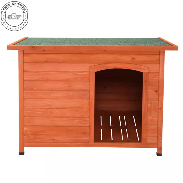 Top Quality Wooden Waterproof Dog House Pet Shelter Natural Color Wood Kennel