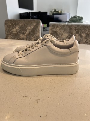 ARNE CLO WHITE leather trainers size 9 