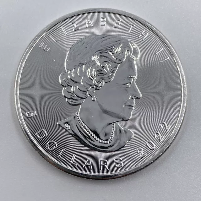 2022 1 oz Canadian Silver Maple Leaf $5 Coin 9999 Fine Silver BU