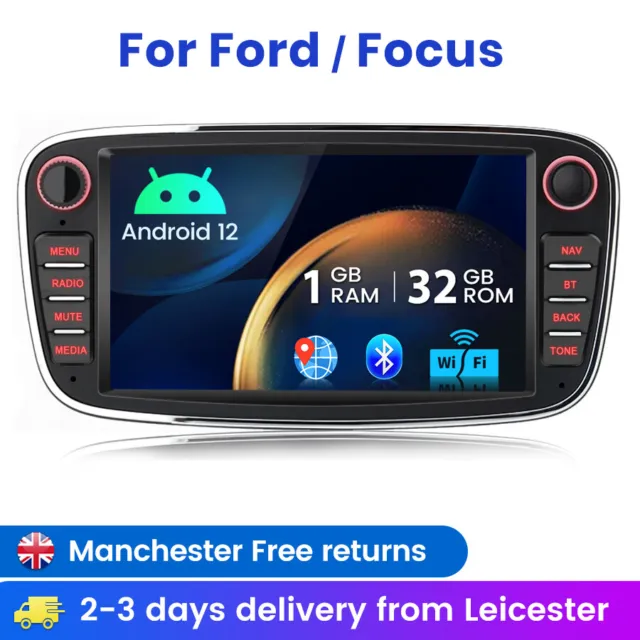7" Android 12 Car Radio WIFI NAVI GPS For Ford Focus Mondeo C/S-MAX Galaxy Kuga