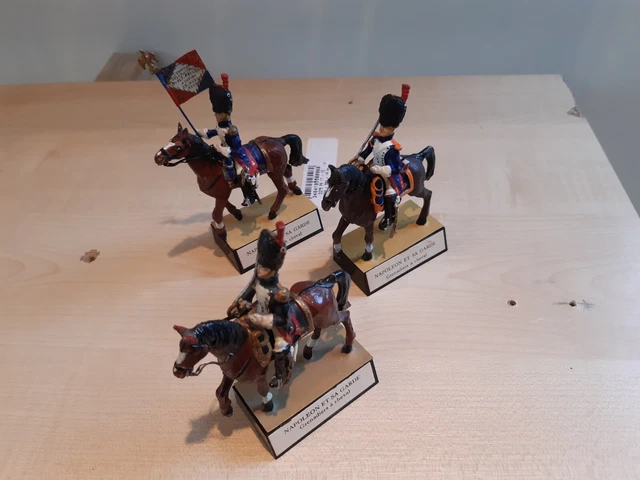 Soldats De Plomb Napoléon 1er - 4 Grenadiers De La Garde Impériale - Premier Empire - Échelle 1:32