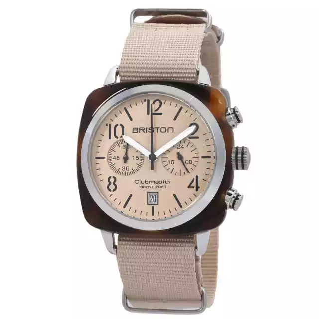 Briston Clubmaster Classic Chronograph GMT Quartz Nude Dial Unisex Watch