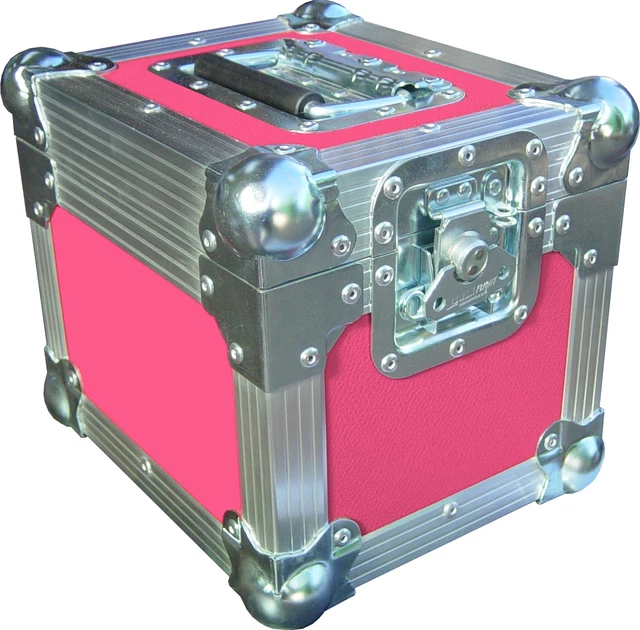 7" Single 100 Swan Flight Case Vinyl Record Box (Pink Rigid PVC)