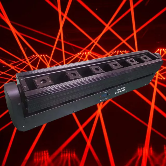 6 Eyes Stage Moving Head Lamp Laser Projector Beam Light DMX DJ Club Effects NEW