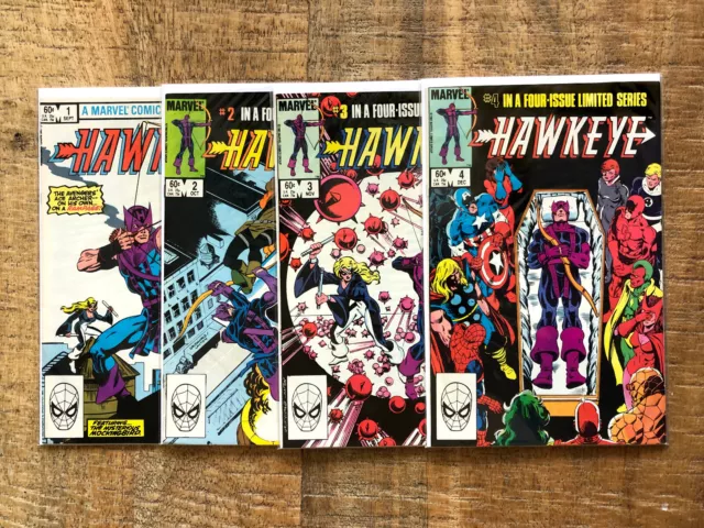 Hawkeye #1-4. Four Issues Limited Series (Complete set - Marvel 1983) High Grade