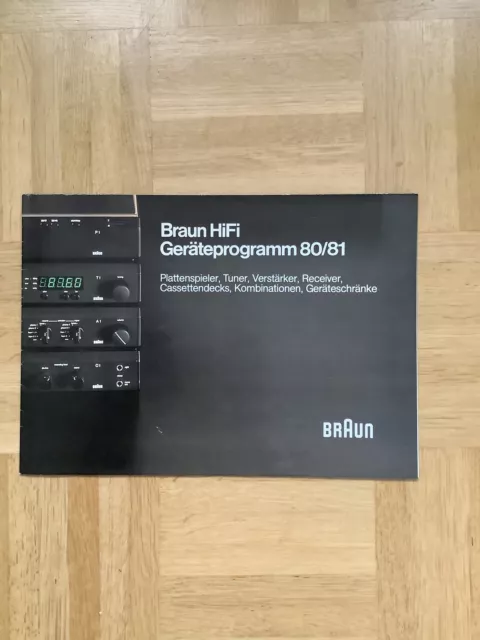 Braun HiFi Geräteprogramm 80/81 Prospekt, Katalog
