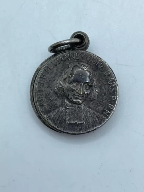 Ancienne Petite Medaille Religieuse Reliquaire Jean Marie Vianney Curé D'ars