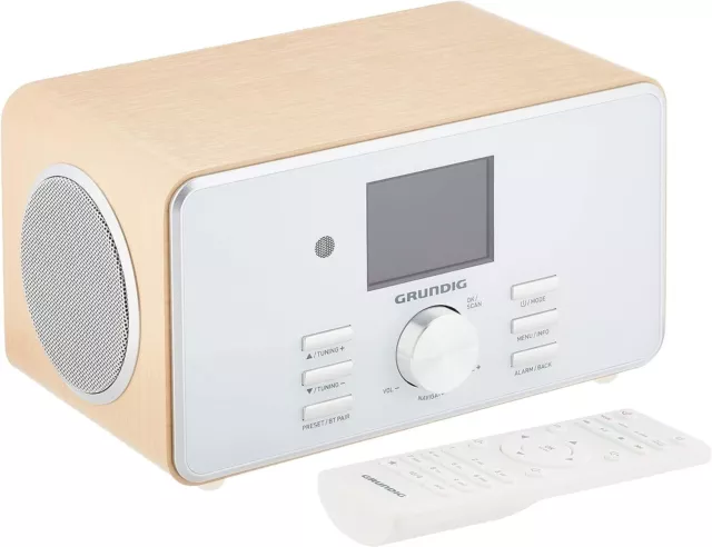 GRUNDIG DTR 5000 X Internetradio, FM, AM, DAB+, DAB, FM, DAB+, Weiß/Oak