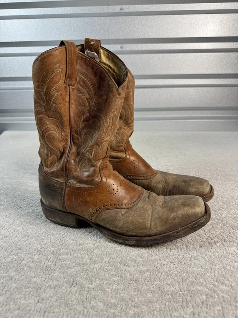 Bottes Tony Lama Vintage Homme 6.5 – Cuir Vert Daim – Western Cowboy Ranch