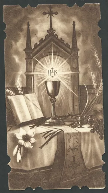 Estampa antigua del Caliz andachtsbild santino holy card image pieuse