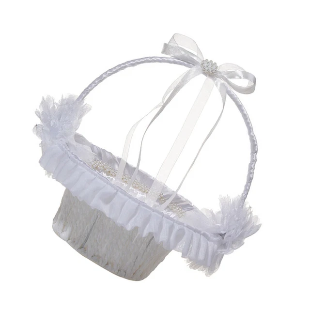 1 stück zarte flower mädchen streuung süßigkeiten lagerkorb hochzeit korb