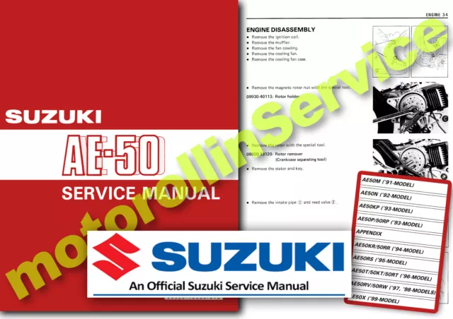 Suzuki AE50 HYPER Service Manual 1994 1995 1996 Workshop Manual STYLE Hi Up SHOP