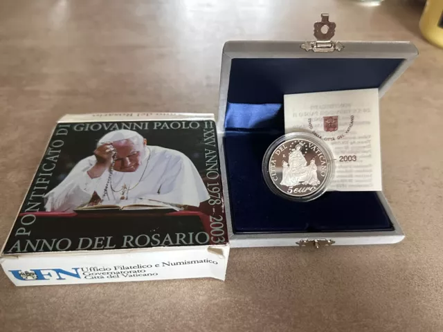 City Of Vatican 5 Year Of Rosary Silver Proof Q2