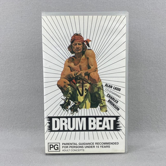 DRUM BEAT VHS Video Tape Charles Bronson Western Movie 1997 Vintage 24
