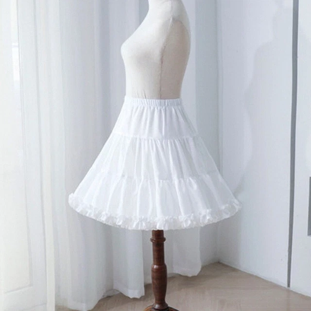 Jupon Crinoline Dentelle Lolita - Noir - Taille Unique - Polyester - Neuf Avec étiquettes