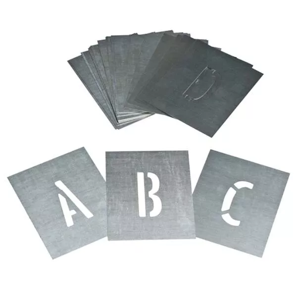 Dy-Mark Zinc Stencil A-Z 75mm Set