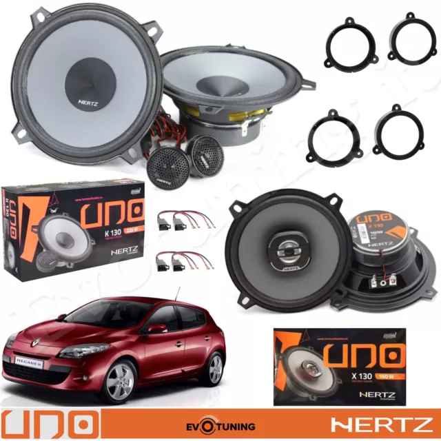 Set 6 Arcas Altavoces Hertz Delantera y Trasera Renault Megane III 2008-14