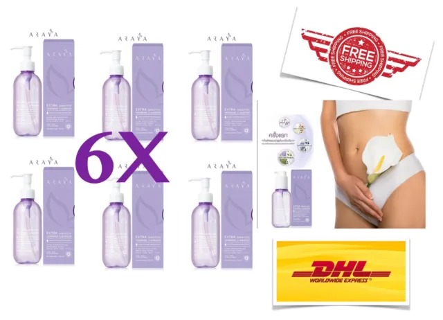 6X ARAYA Extra Sensitive Feminine Cleanser Safe Gentle Water Formula Natural