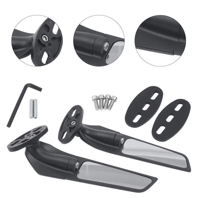 Left + Right Rearview Mirrors For Kawasaki NINJA ZX10R ZX6R Z636 ZX6RR 2009-2022