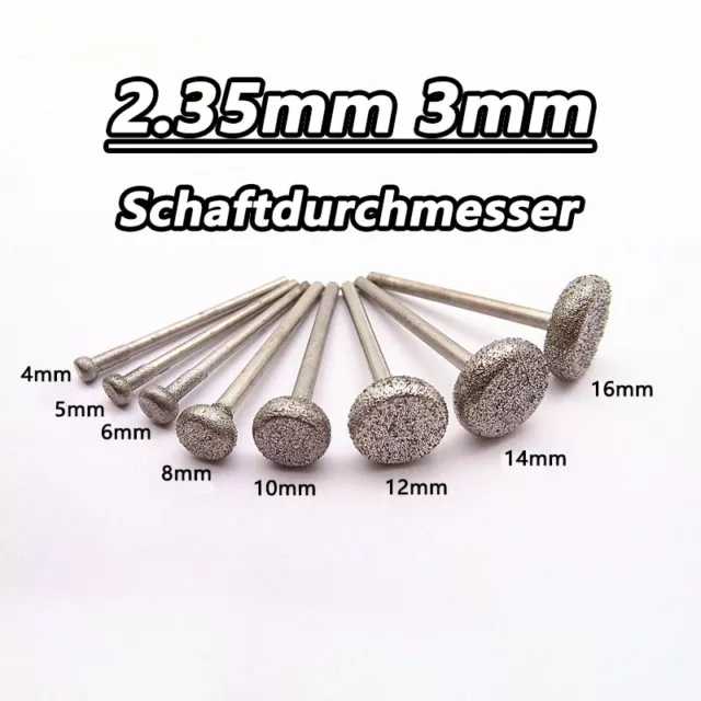 4mm-16mm Diamond Drill Bits Small Grinding Head Burrs Jewelry Tools for Stone